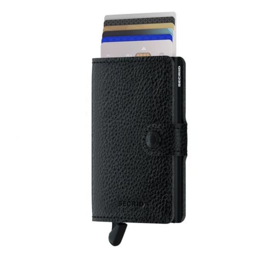 Best Selling Secrid | Secrid Veg Black Tanned Mini Cotton Wallet