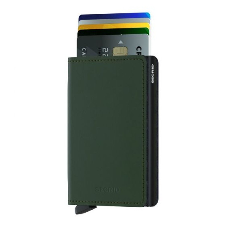 Best Selling Secrid | Secrid Matte Green & Black Slim Wallet