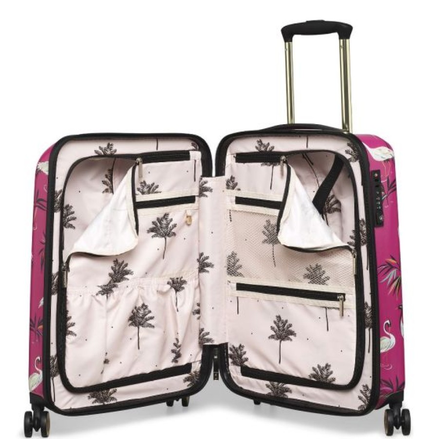 Luggage By Style Sara Miller London | Sara Miller Pink Heron S Trolley Spinner