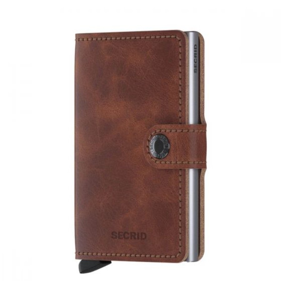 Travel Secrid | Secrid 6 Mini Leather Wallet Vintage Brown