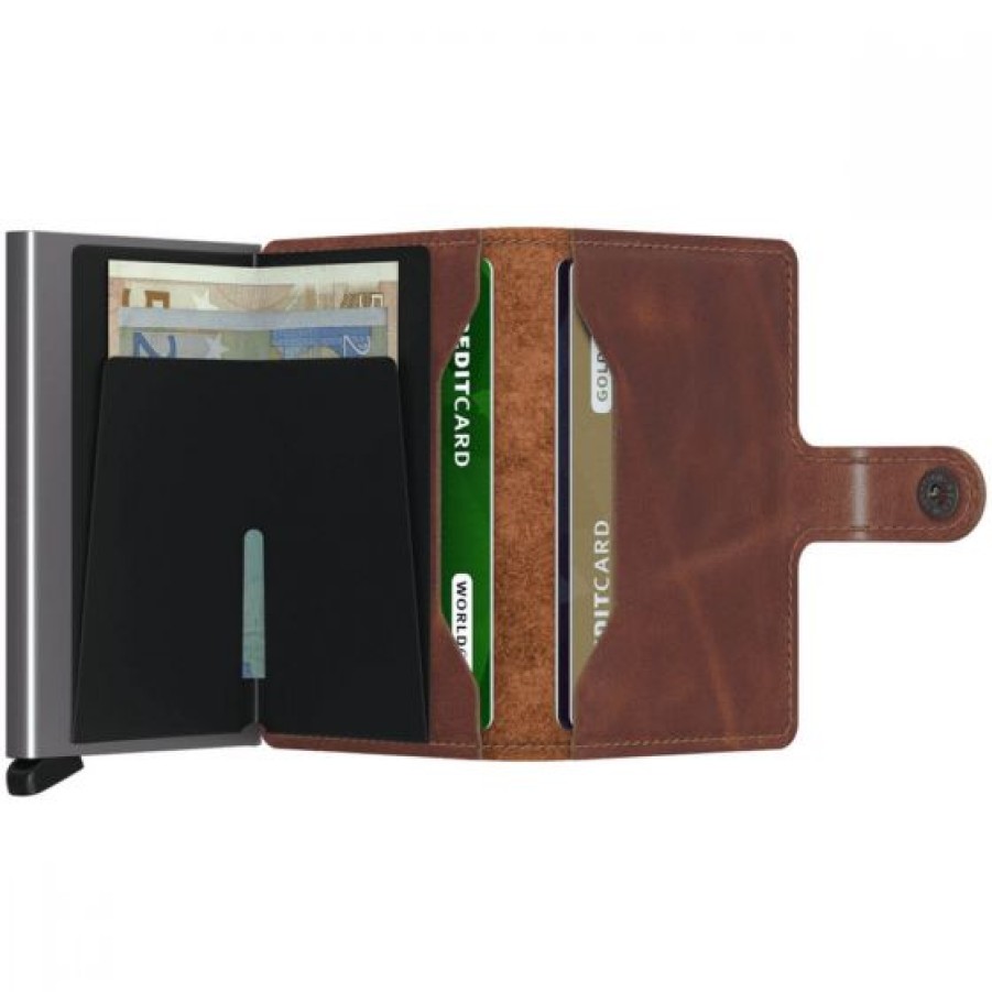 Travel Secrid | Secrid 6 Mini Leather Wallet Vintage Brown