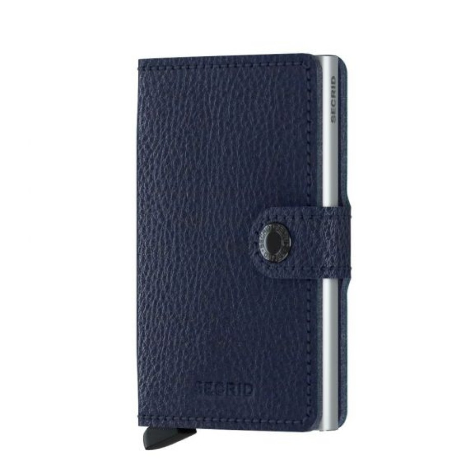 Best Selling Secrid | Secrid Veg Navy Silver Tanned Mini Wallet