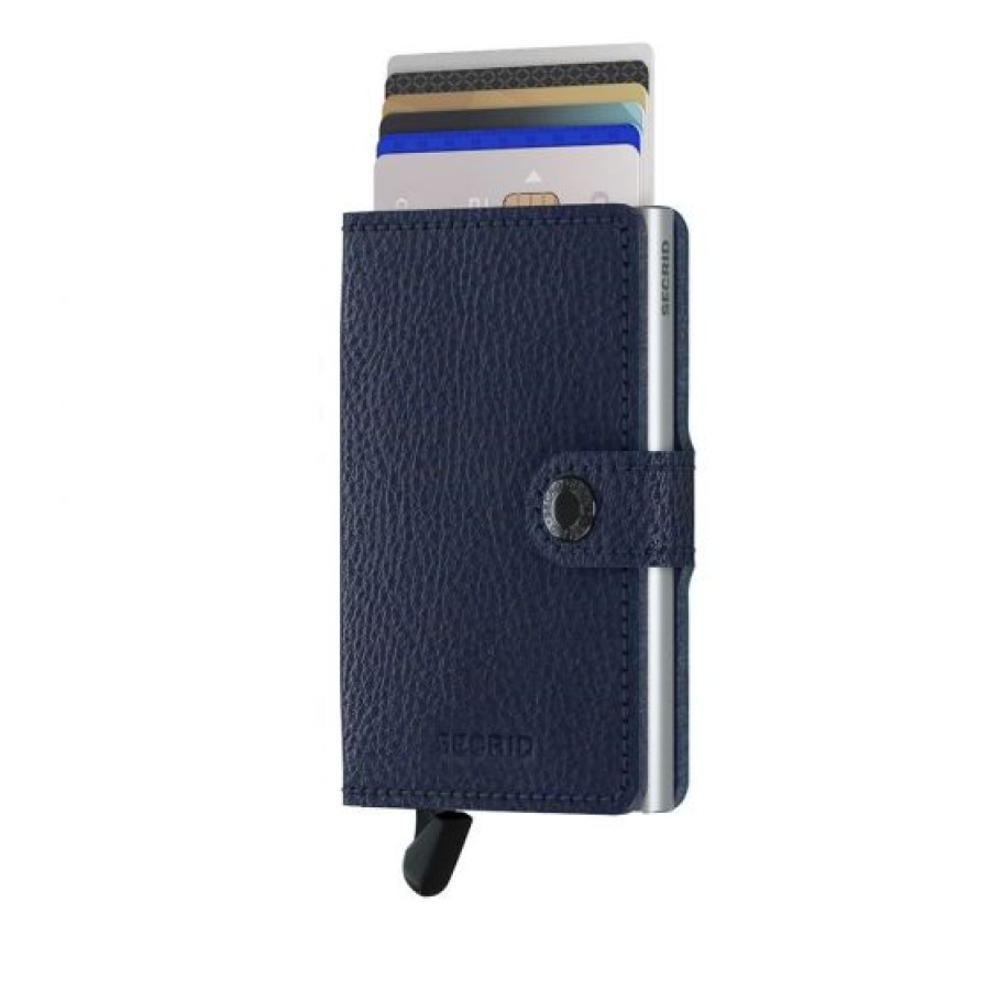 Best Selling Secrid | Secrid Veg Navy Silver Tanned Mini Wallet