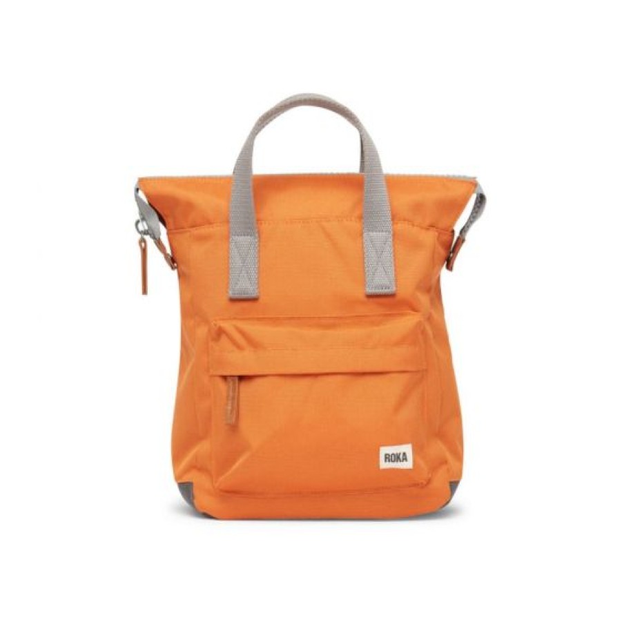 Bags Roka | Roka Bantry B Small Rpet Backpack Tote Orange