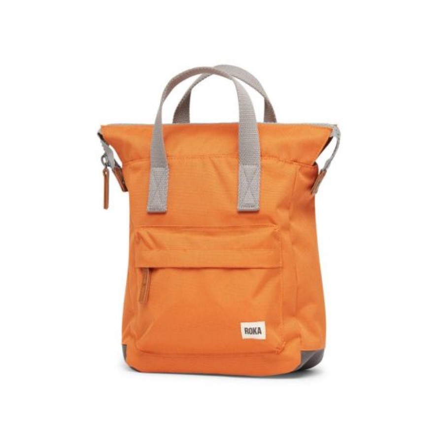 Bags Roka | Roka Bantry B Small Rpet Backpack Tote Orange