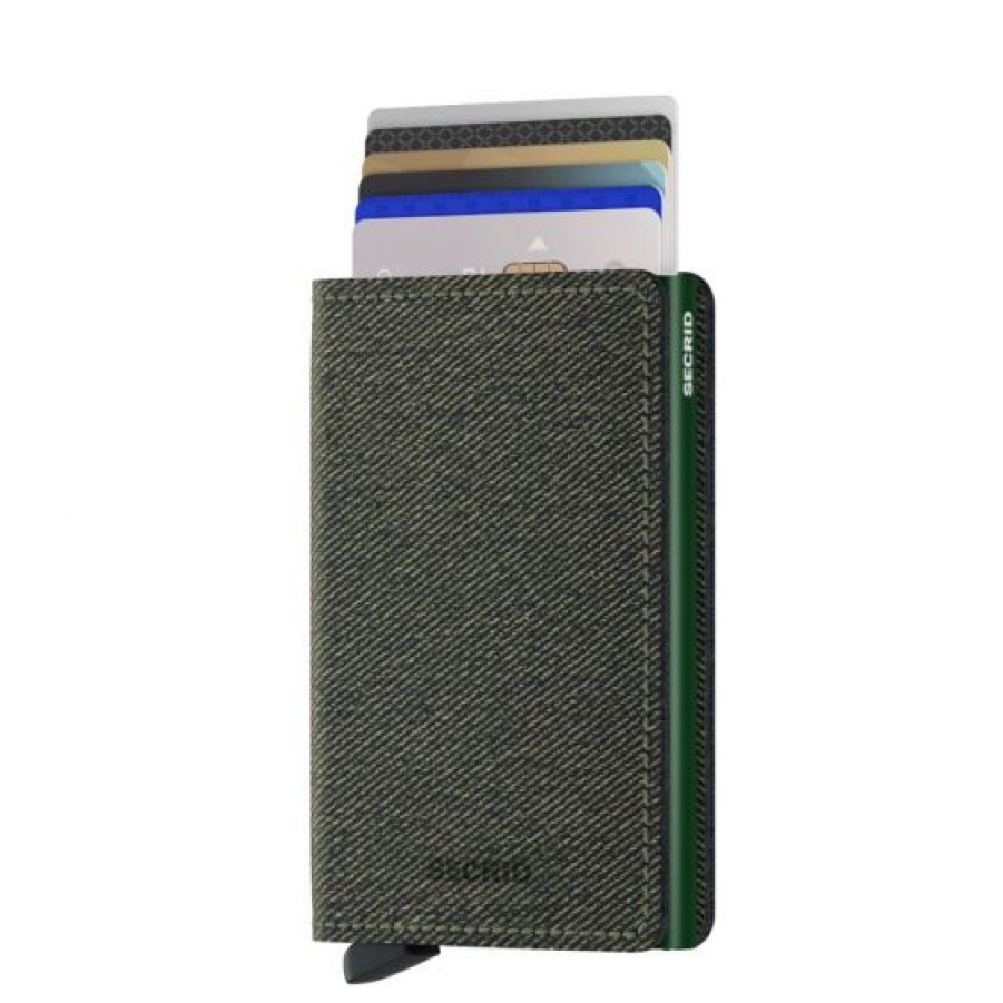 Best Selling Secrid | Secrid Twist Green Slim Cotton Wallet