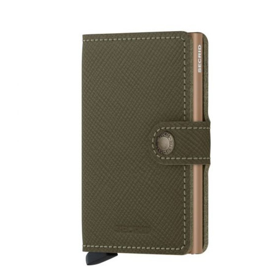 Best Selling Secrid | Secrid Saffiano Olive Mini Cotton Wallet