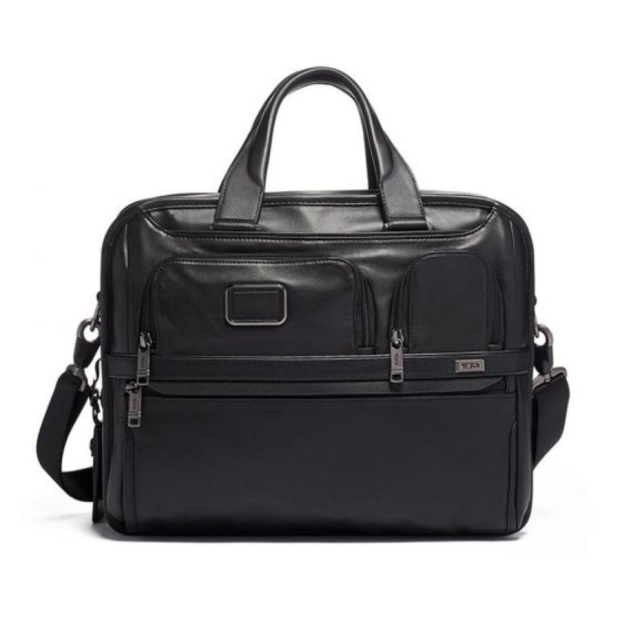 Bags Tumi | Tumi Alpha 3 Organiser Laptop Briefcase Gloss Black