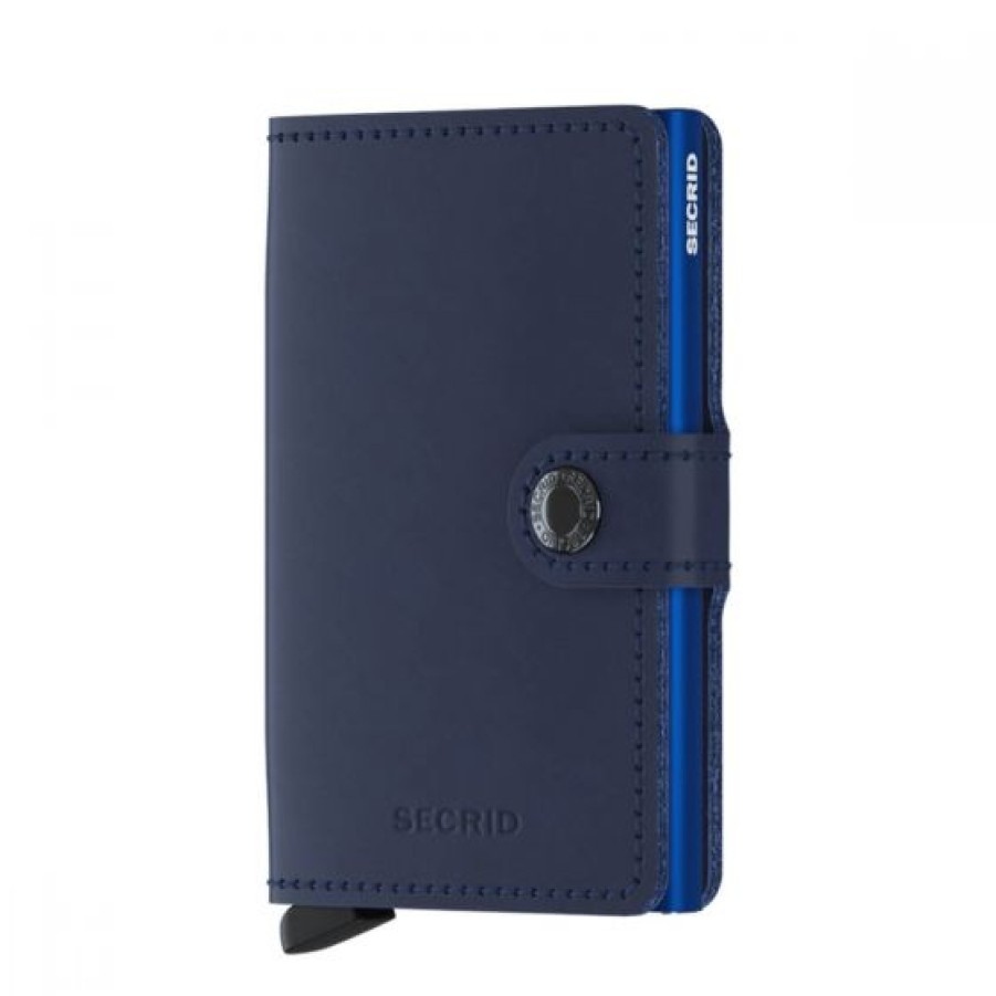 Travel Secrid | Secrid Mini Leather Wallet 6 Navy Blue