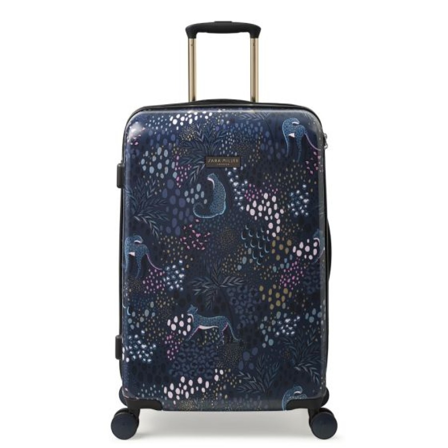 Luggage By Style Sara Miller London | Sara Miller London Leopard Medium Trolley Spinner