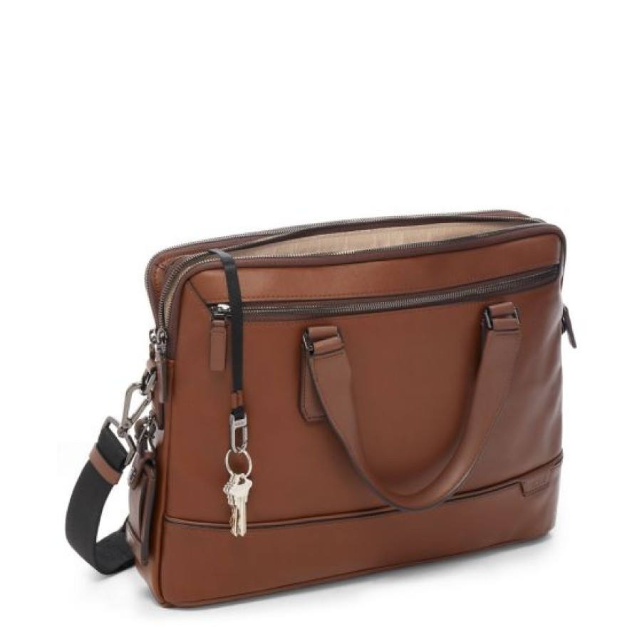 Bags Tumi | Tumi Leather Sycamore Slim Brief Brown