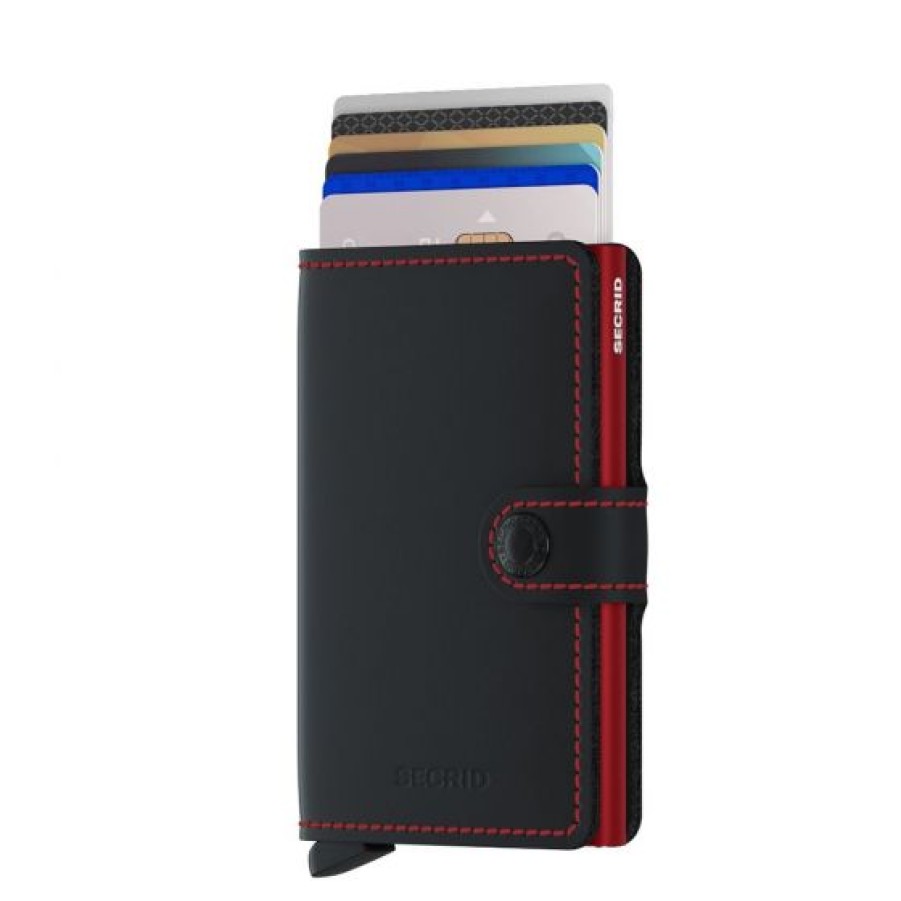 Best Selling Secrid | Secrid Matte Black & Red Mini Wallet