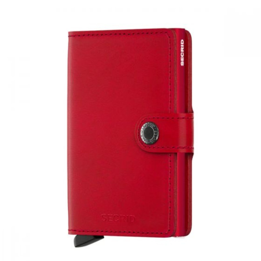 Wallets Secrid | Secrid Mini Leather Wallet 6 Cards Red