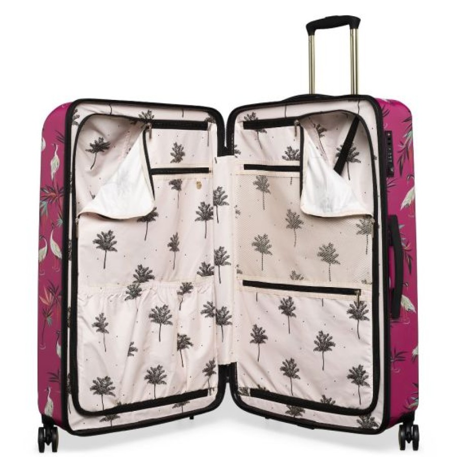 Luggage By Style Sara Miller London | Sara Miller Pink Heron L Trolley Spinner