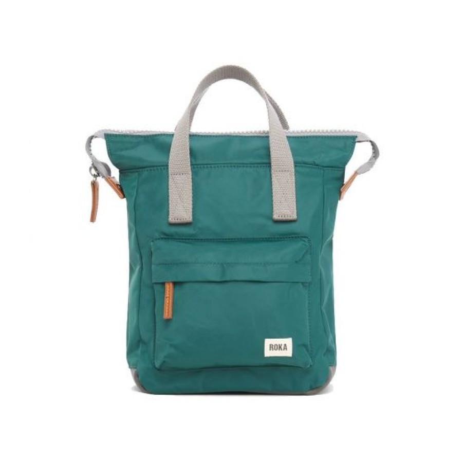 Bags Roka | Roka Bantry B Rpet Zip Top S Tote Backpack Teal