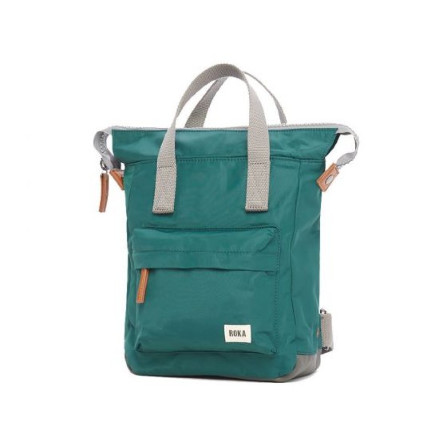 Bags Roka | Roka Bantry B Rpet Zip Top S Tote Backpack Teal