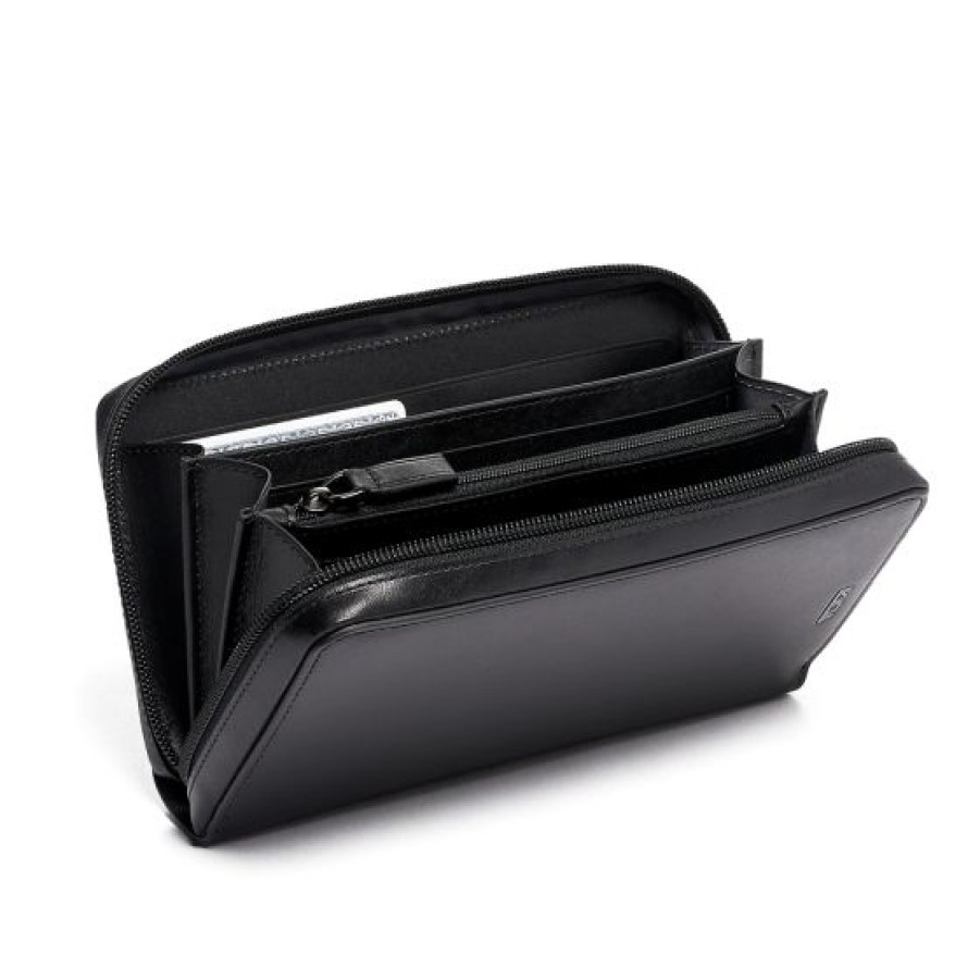 Wallets Tumi | Tumi Zip Round Travel Wallet Black