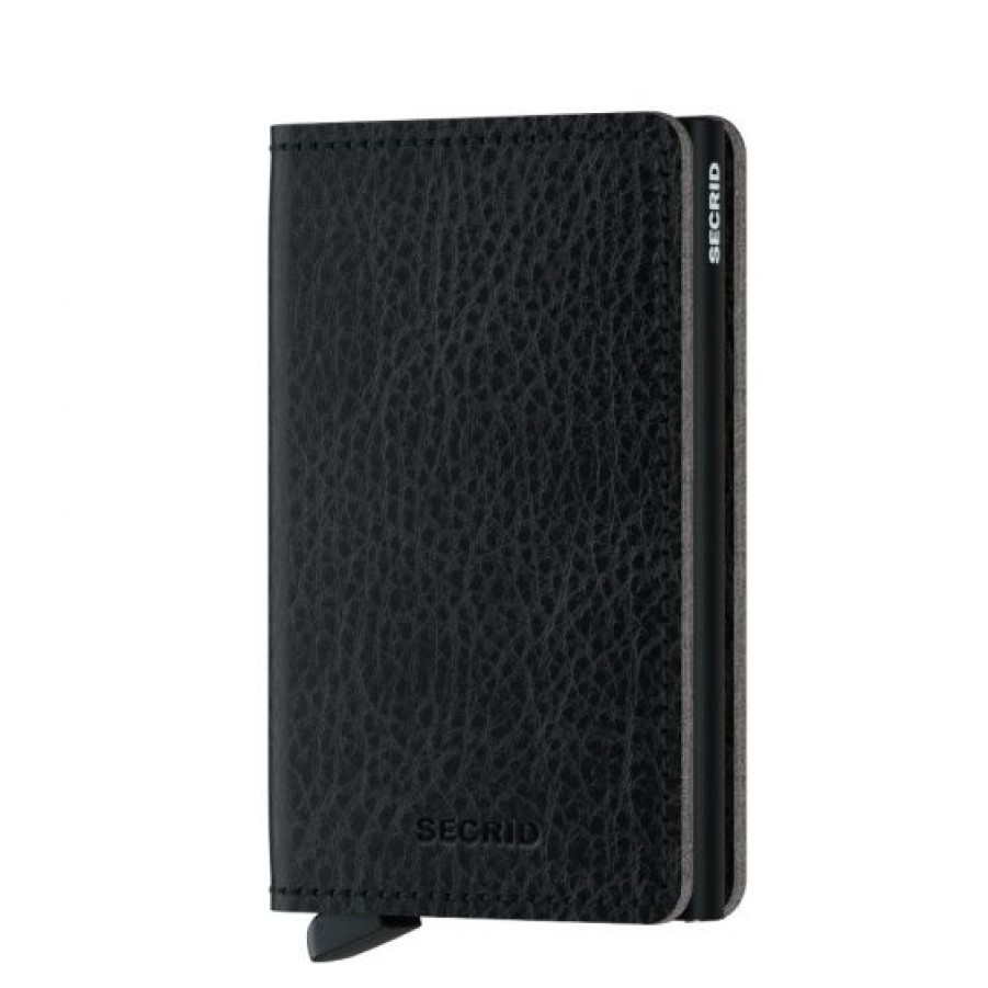 Best Selling Secrid | Secrid Veg Black-Black Slim Cotton Wallet