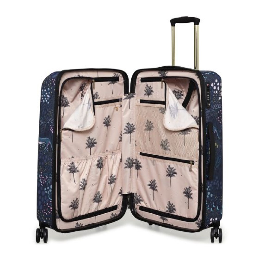 Luggage By Style Sara Miller London | Sara Miller London Leopard Large Trolley Spinner