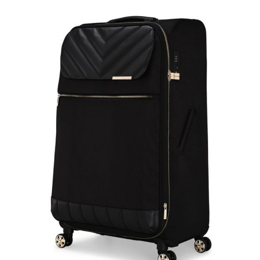 Luggage By Style Ted Baker Luggage | Ted Baker Albany Eco L Spinner Suitcase Black