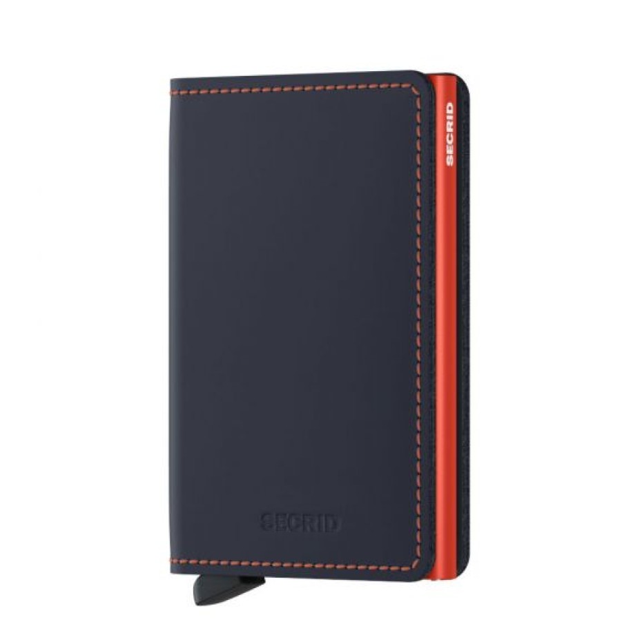 Best Selling Secrid | Secrid Matte Nightblue & Orange Wallet