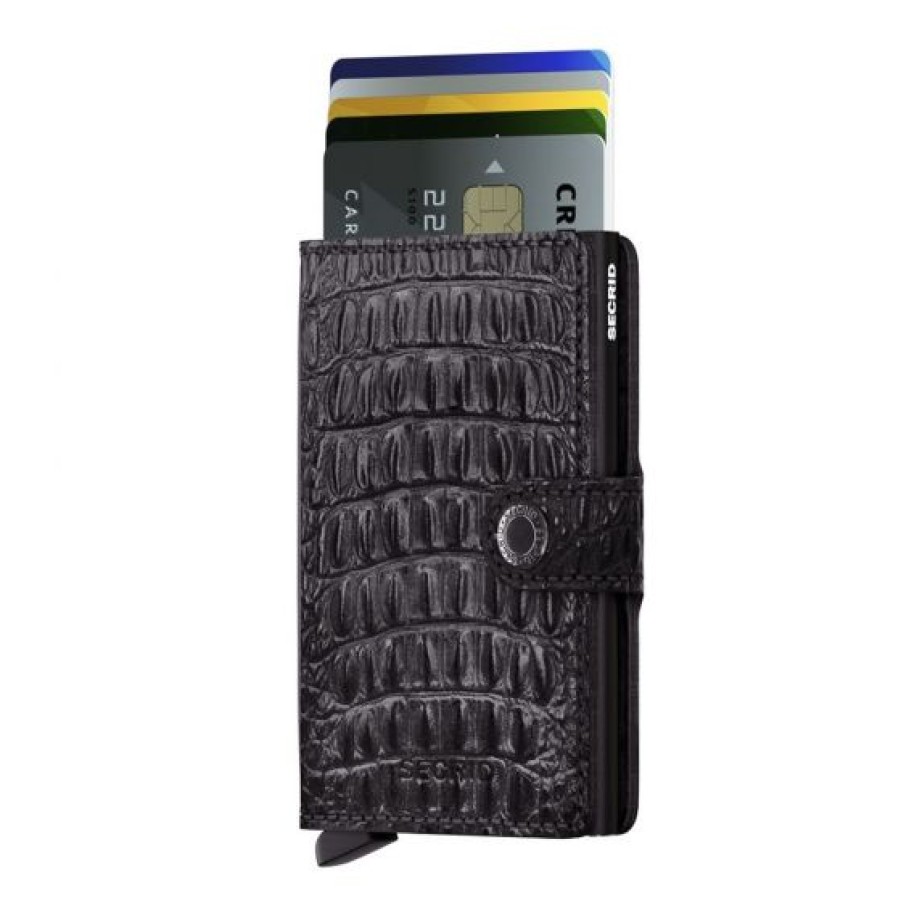 Best Selling Secrid | Secrid Nile Black Mini Cotton Wallet