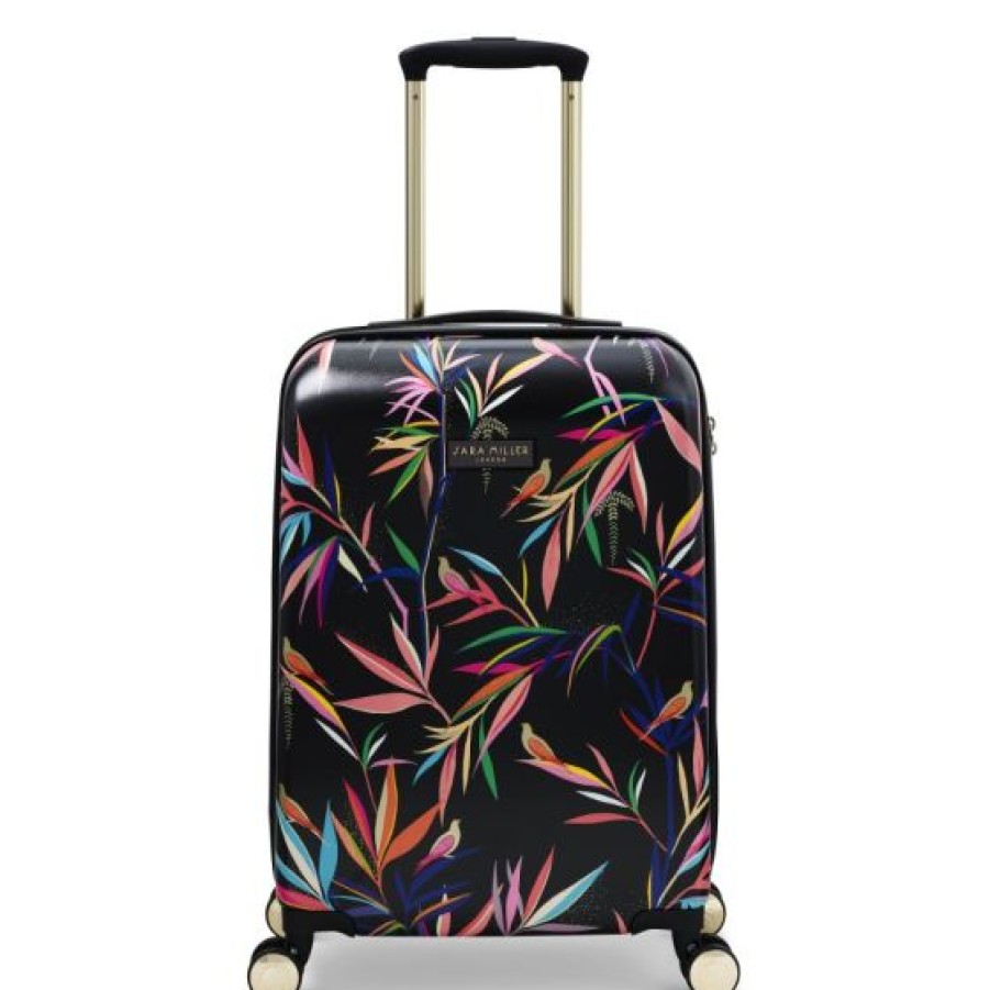 Luggage By Style Sara Miller London | Sara Miller Black Bamboo S Trolley Spinner