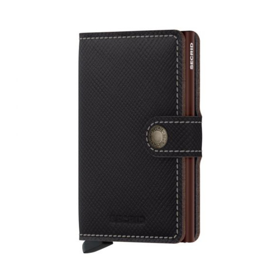 Best Selling Secrid | Secrid Saffiano Brown Mini Cotton Wallet