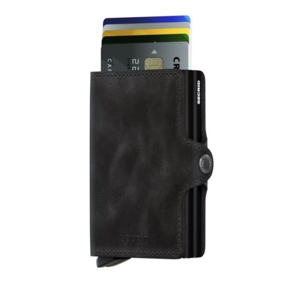 Best Selling Secrid | Secrid Twin Wallet Black Vintage Leather