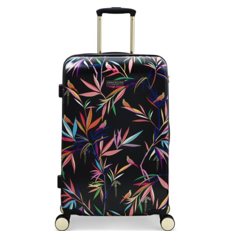 Luggage By Style Sara Miller London | Sara Miller Black Bamboo M Trolley Spinner