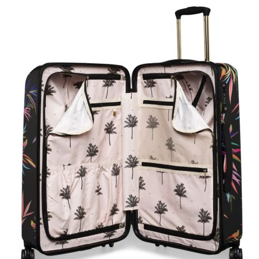 Luggage By Style Sara Miller London | Sara Miller Black Bamboo M Trolley Spinner