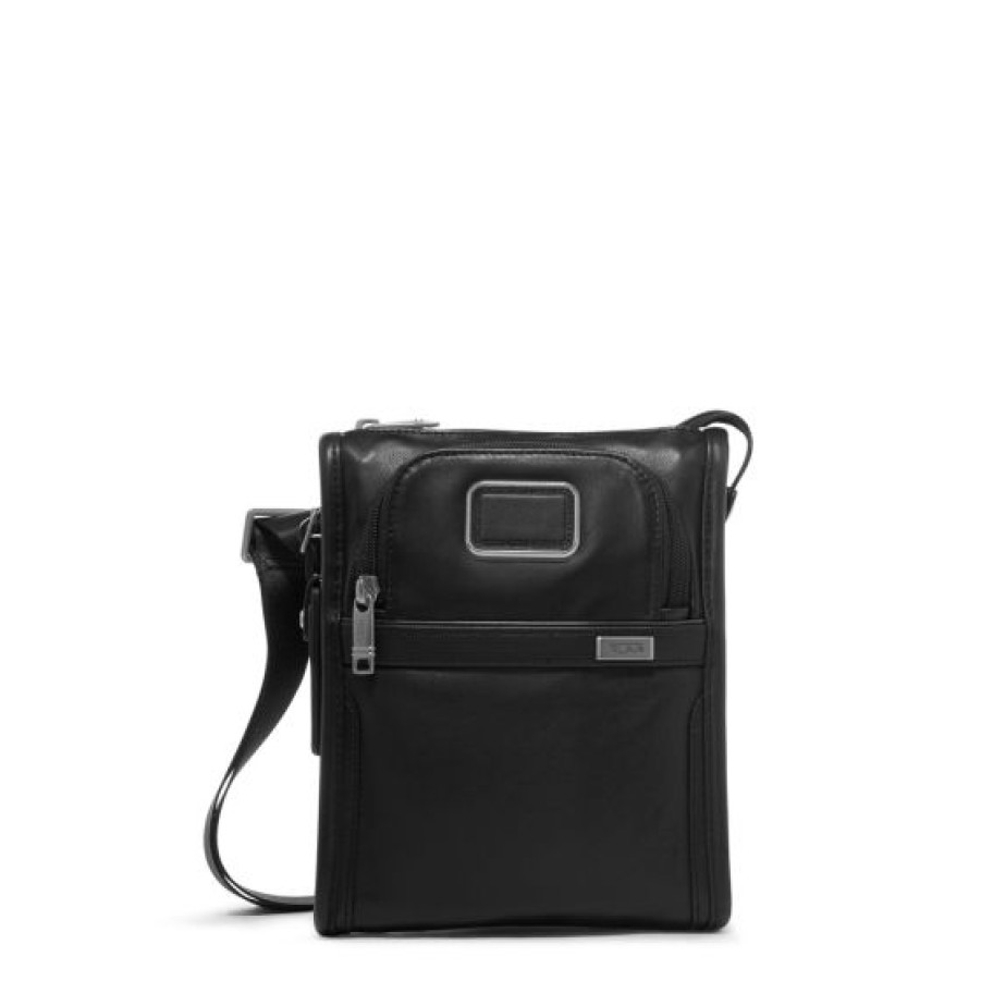 Bags Tumi | Tumi Leather Pocket Bag Small Black