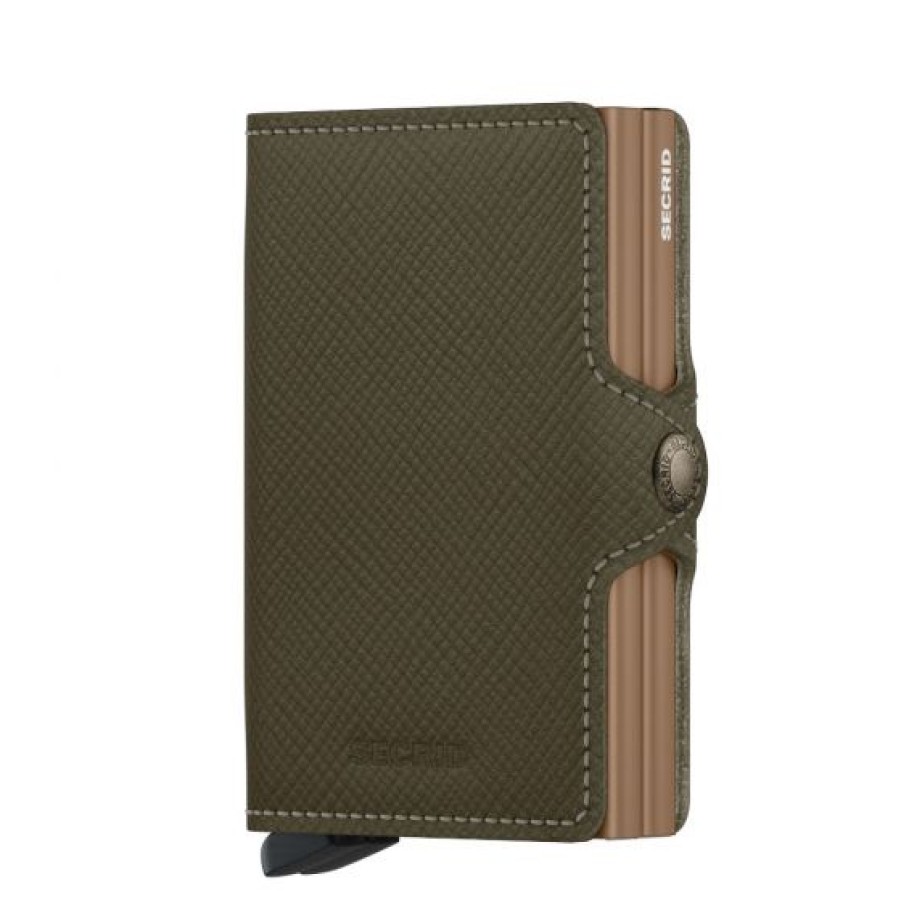 Best Selling Secrid | Secrid Twin Wallet Saffiano Olive Cotton