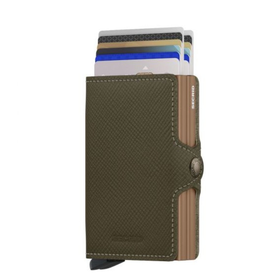 Best Selling Secrid | Secrid Twin Wallet Saffiano Olive Cotton